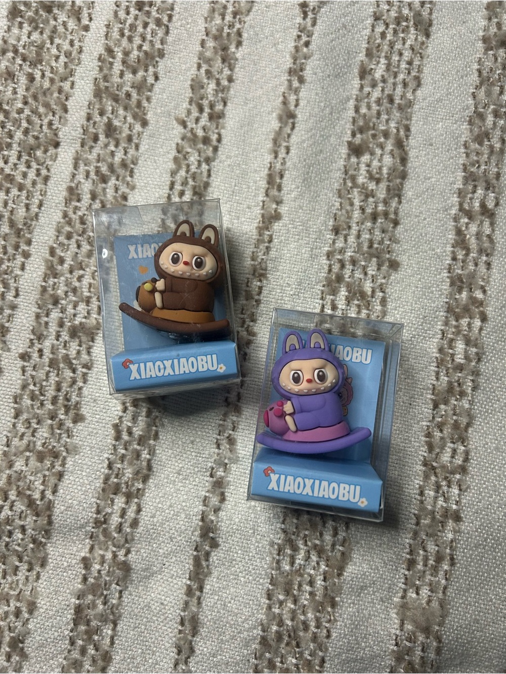 Labubu pencil sharpeners- Purple and Brown Character Set